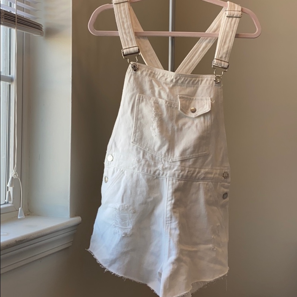 Showpo white overalls